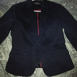 Mexx Navy Blue 3/4 Sleeve Cotton Blazer Sz 8
